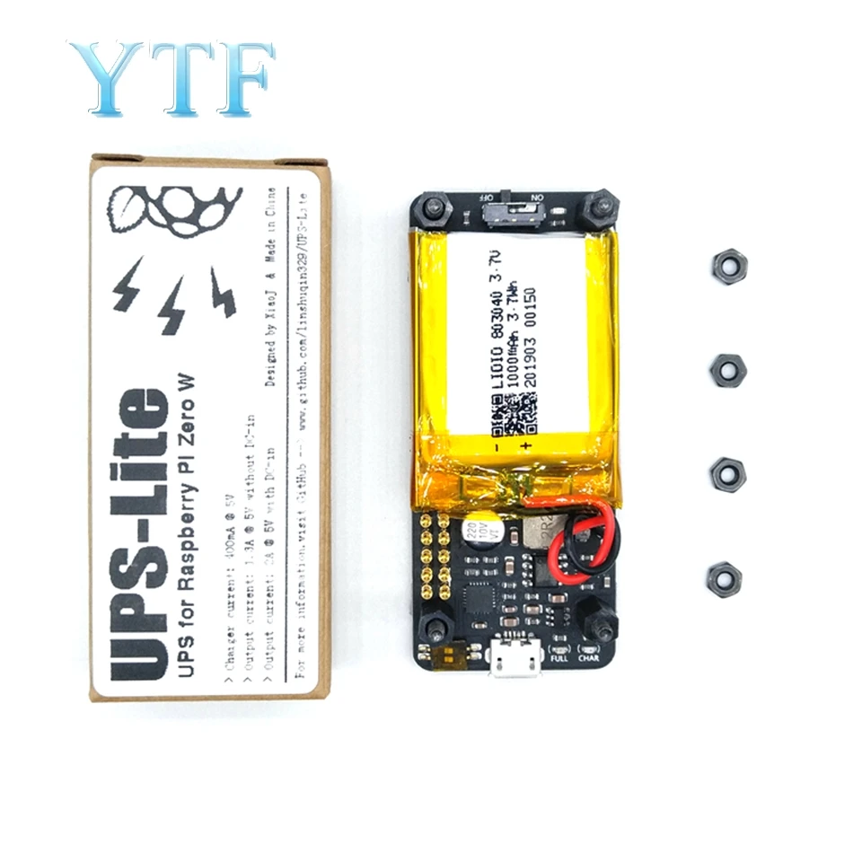 Raspberry Pi Zero 0 W UPS плата расширения мощности, интегрированный последовательный порт, обнаружение мощности