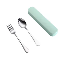 3 шт., портативная вилка, ложка из нержавеющей стали, кофейная ложка, удобная для путешествий, для студентов, посуда, Cizinha Lote Sendok Garpu, набор