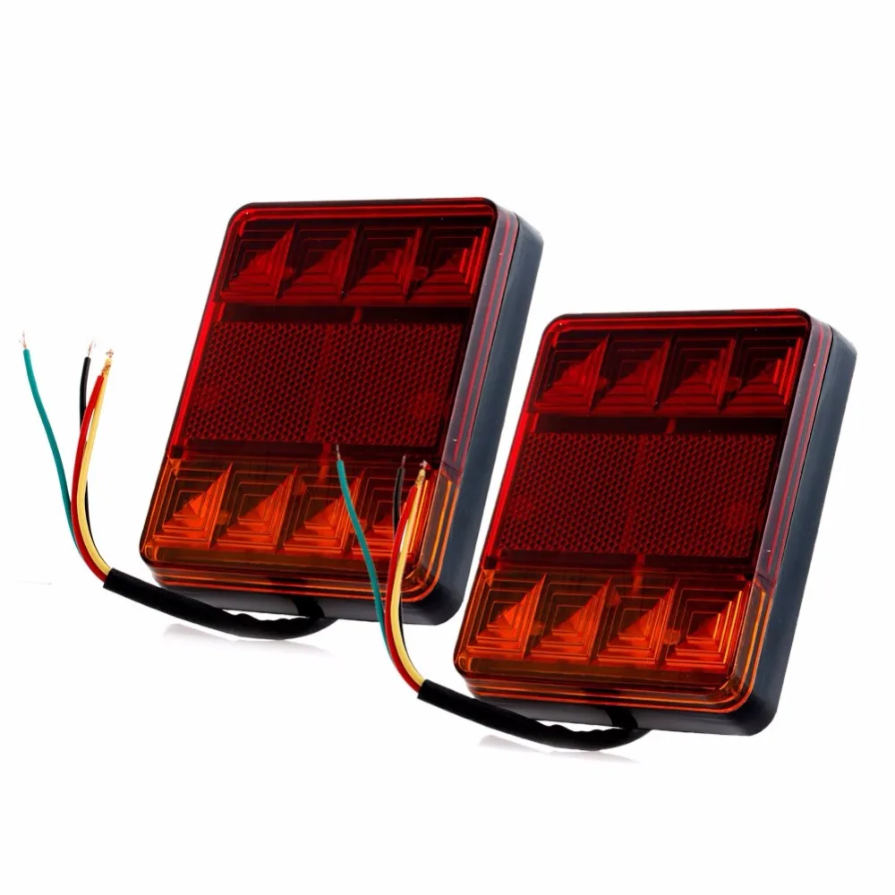 1 Pair LED Waterproof Truck Trailer CARAVAN Stop Brake Tail Light Indicator font b Lamp b