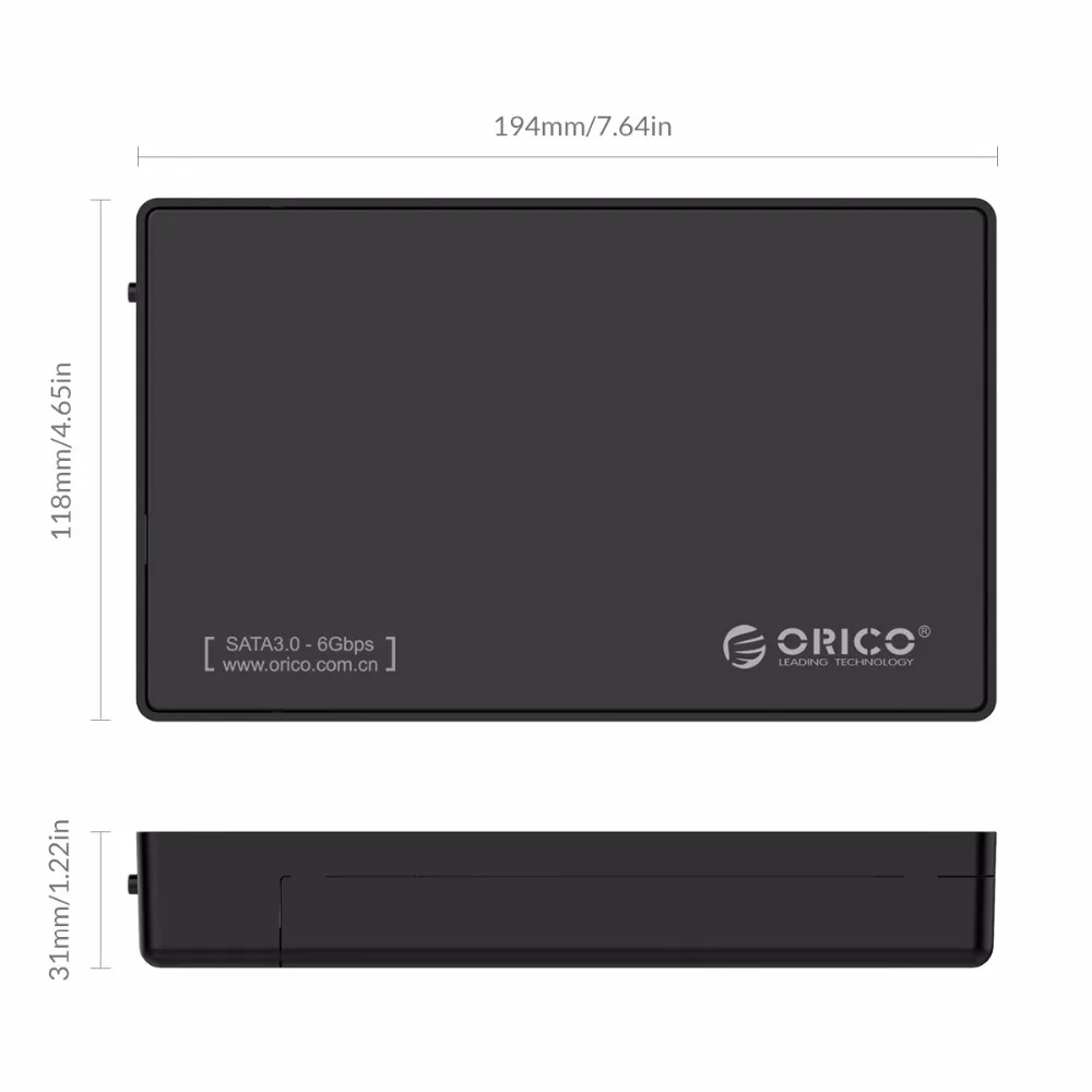 ORICO 3588US3 корпус для жесткого диска 3,5 дюйма SATA внешний жесткий диск, USB 3,0 инструмент бесплатно для 3," SATA HDD и SSD