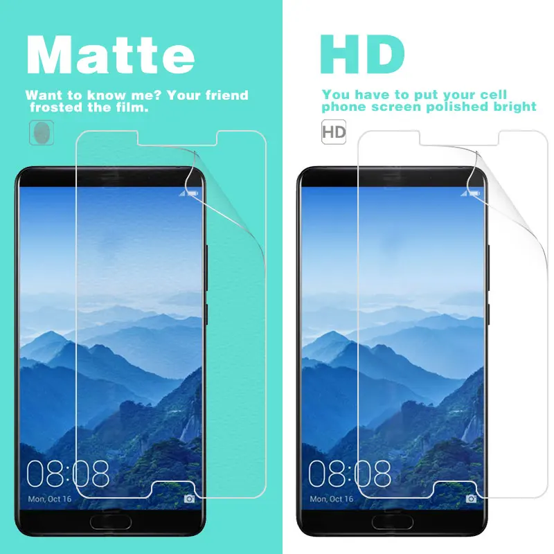 Front LCD HD Clear Glossy Film For Huawei Mate 10 5.9 in ALP-L09 ALP-L29 Anti-Glare Matte Screen Protector + Cloth | Мобильные