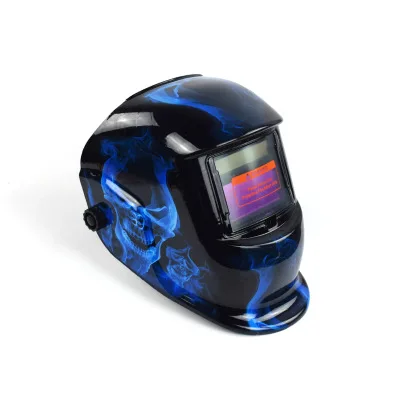 

blue fire skull Welding Mask Electric Soldering Helmet Solar Auto Darkening TIG MIG MMA Welding Helmet Welder Cap Goggles Tools