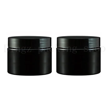 

20X200g Black Cosmetic Sifter jars Pot Box Makeup Nail Art Cosmetic Bead Storage Container Round Bottle Black Portable Cream Jar