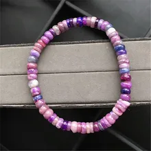Высокое качество с натуральным сугилитом Королевский Розовый кристалл драгоценный камень круглый граненый бисер стрейч браслет 6 мм AAAA