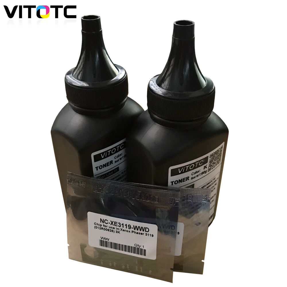 2 Refill Powder Cartridge Chip Kit Set For Xerox Phaser 3119 Workcentre