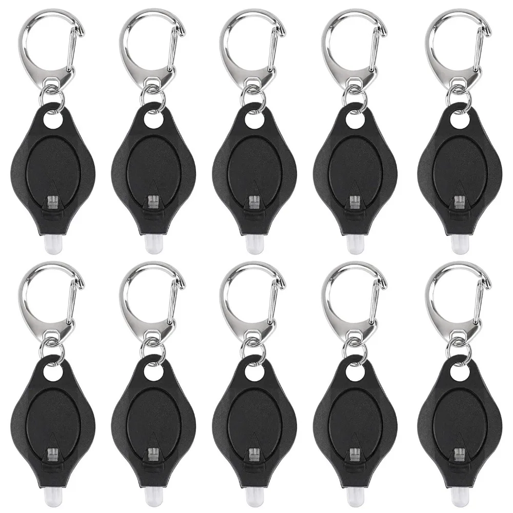 Panyue 10 Pack Mini Keychain Flashlight Ultra Bright Led Key Ring Light