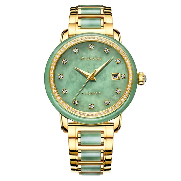 Топ Бизнес Мужские часы Jade пара наручные часы новые модные женские часы Jade коллекция классические мужские часы женские часы - Цвет: Male Jade Watch