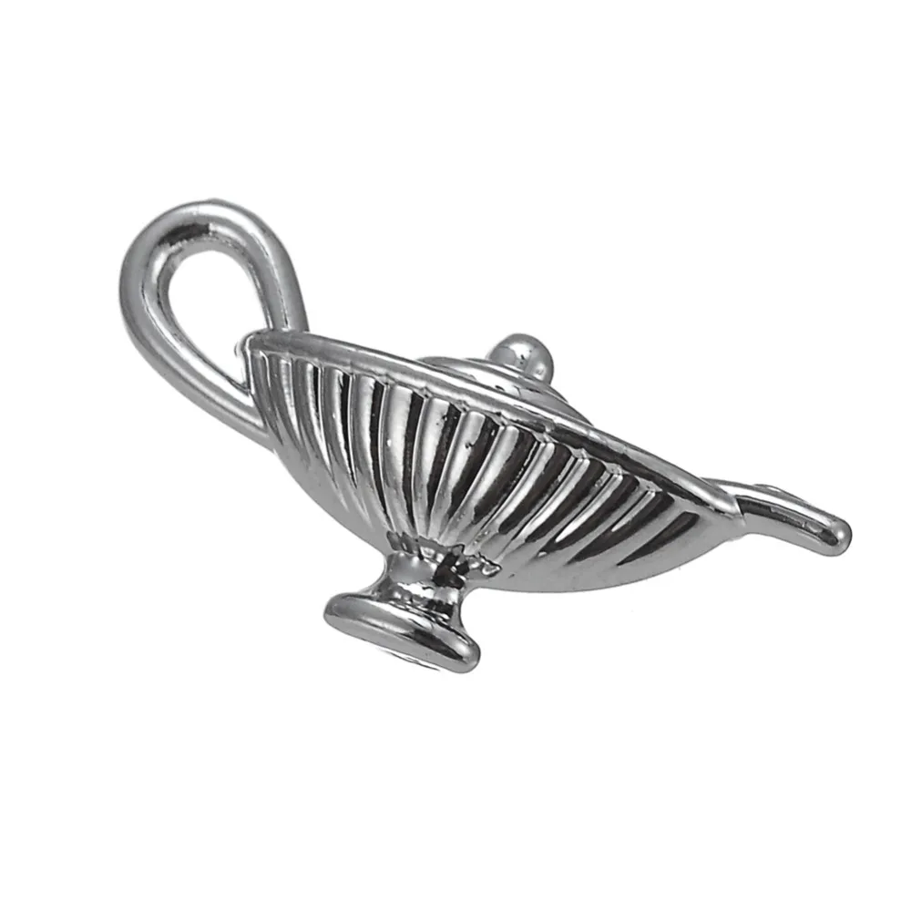 EUEAVAN 30pcs Custom Jewelry Finding Indian Magic Aladdin Lamp Shape Charm Gold/Silver Color EUEAVAN 30pcs Custom Jewelry Finding Indian Magic Aladdin Lamp Shape Charm Gold/Silver Color