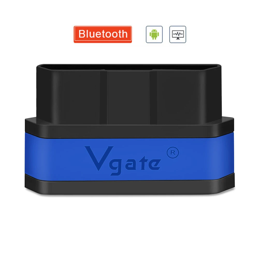 Vgate iCar2 ELM 327 Bluetooth v2.1 obd obd2 сканер автоматический диагностический инструмент OBDII ELM327 считыватель кодов для android/PC Поддержка J1850 - Цвет: BT-black blue