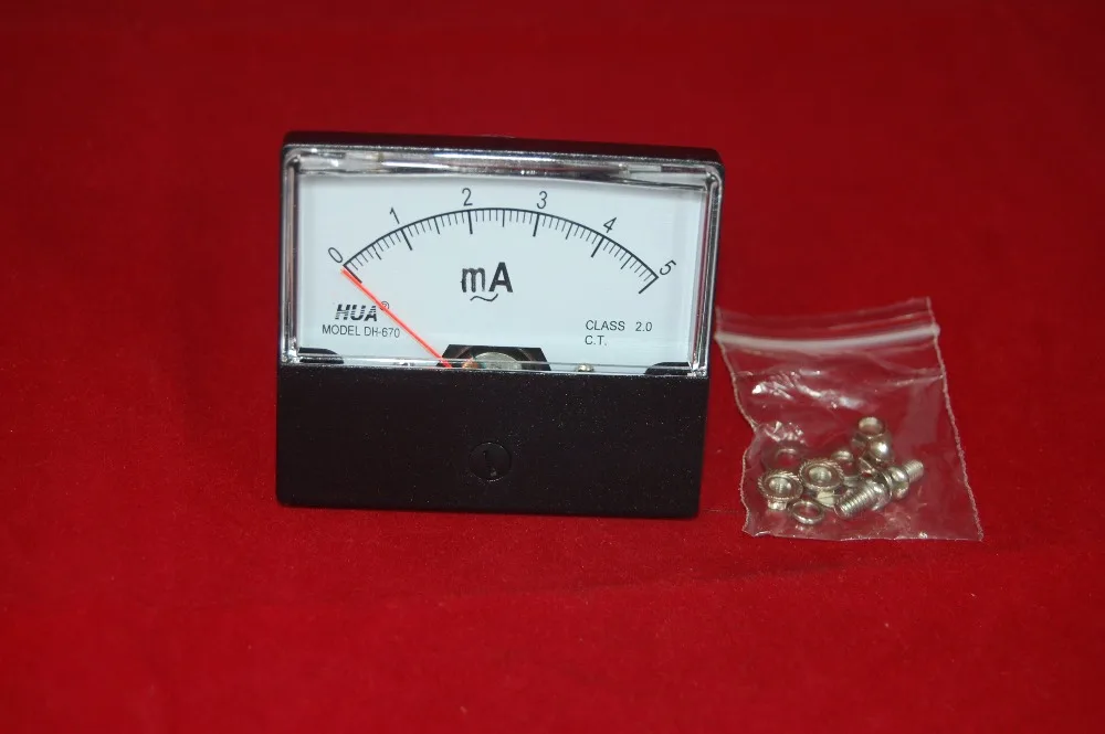 1 шт. аналоговый амперметр переменного тока 5 мА 60 Х70 мм 0 мА|shunt|shunt ac |