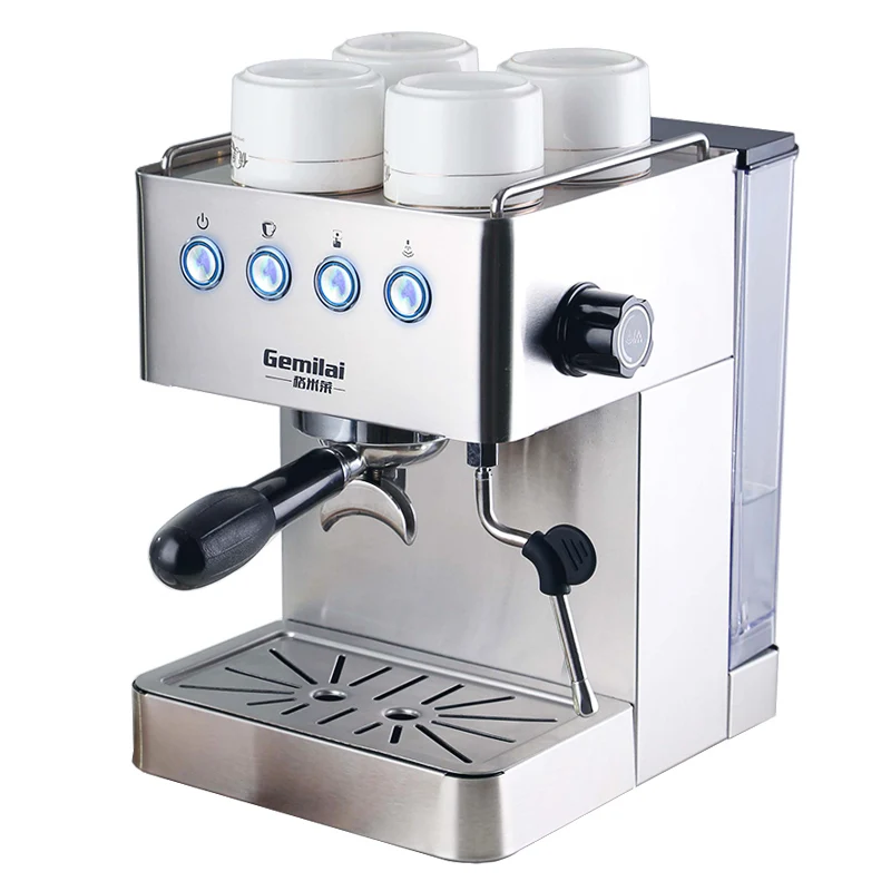 

Italian Coffee Machine Semi-automatic Espresso Coffee Maker 15Bar Pump Pressure Espresso Machine Double Cup Horn Milk Frother