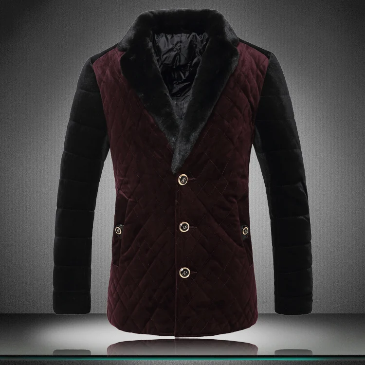 

2015 autumn and winter to keep warm casual grid jacket men, cotton-padded clothes, casual baseball uniform plus-size L-5XL