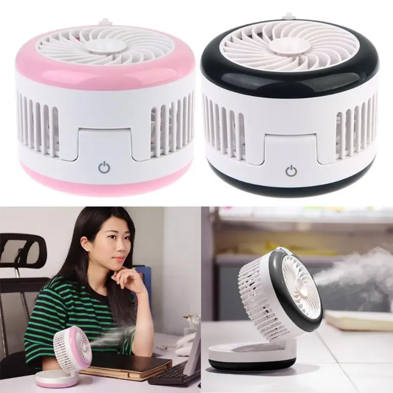 

Creative Portable USB Fan 2000mah Rechargeable Mini Fan with Spray Humidification Fan mini usb fan Desktop, Mobile Power Supply