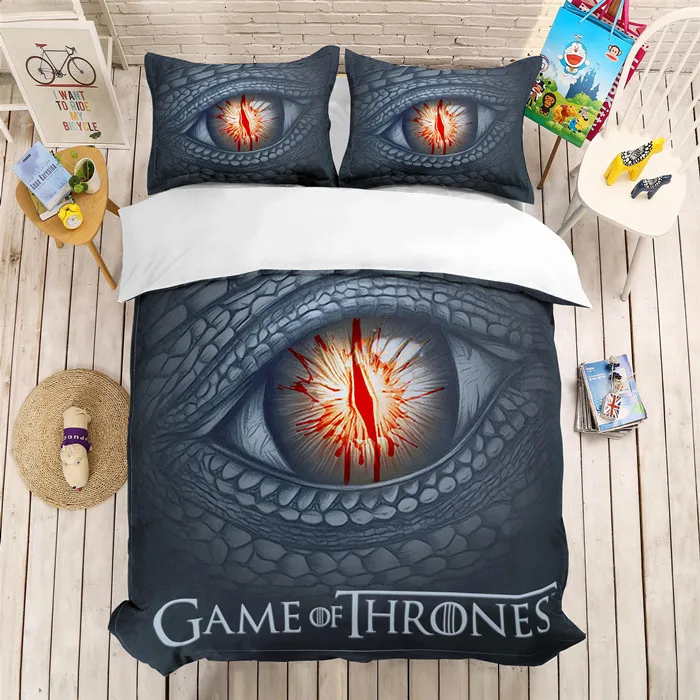 

Game of Thrones Duvet Cover set Daenerys Targaryen Soft Bedding set High quality Bed set Pillowcase Queen King Part 2