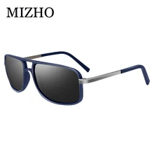 MIZHO UV400 Polaroid Солнцезащитные очки унисекс квадратный Винтаж прямоугольник путешествия бренд дизайн поляризованные солнцезащитные очки для мужчин ретро