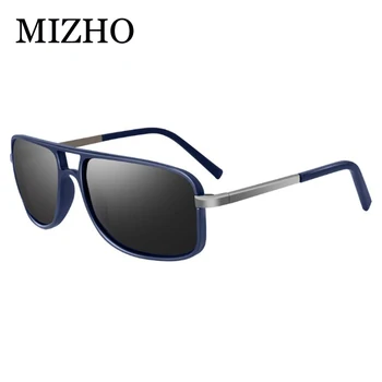 

MIZHO UV400 Polaroid Sunglasses Unisex Square Vintage Rectangle Traveling Original Brand Design Polarized Sun glasses Men Retro