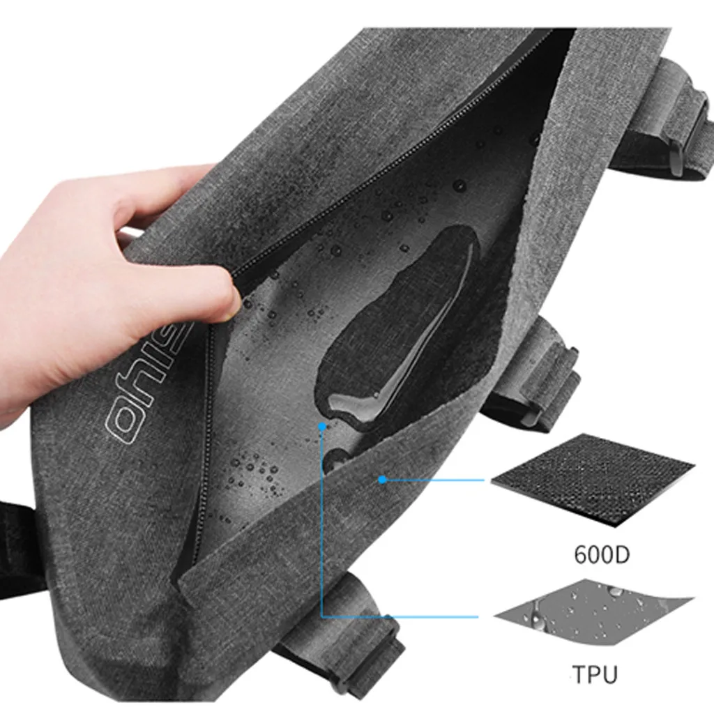 Discount Bicycle Cycling Bags Front Tube Frame Bag Waterproof Top Tube Bag Bicycle Front Mobile Phone Bag Bike Bolsa de bicicleta 11