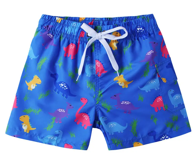 Летние плавки для Мальчиков пляжные шорты для плавания с рисунком рыбки и акулы купальный костюм для детей, одежда для купания, штаны для мальчиков Возраст 4, 6, От 8 до 10 лет - Цвет: ZLST0025