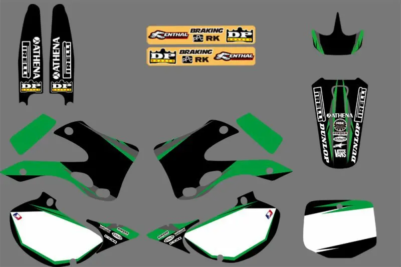 

GRAPHICS & BACKGROUNDS DECALS STICKERS Kits For Kawasaki KX125 KX250 1999 2000 2001 2002 KX 125 250