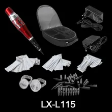 Татуировки Kit начинающих Перманентный макияж бровей губ Microblading с Питание адаптер татуировки иглы Советы Набор