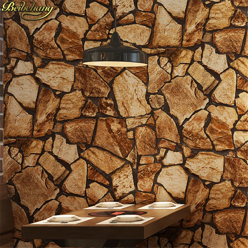 art stone wall brick green brick antique brick internet celebrity cultural brickvilla interior and exterior wall tile tz beibehang Retro nostalgic culture stone wall paper roll antique stone bar restaurant clothing store wallpapers for living room