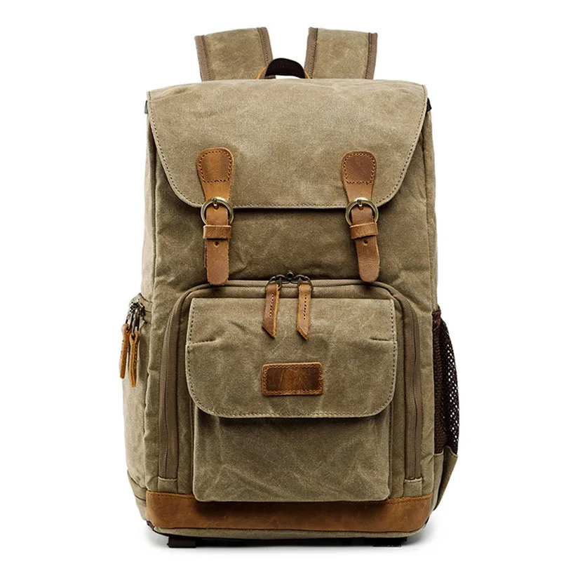 Outdoor Bags Photography Bag Premium Vintage Photography Backpack Waterproof Photography Canvas Bag #2d31  (9)