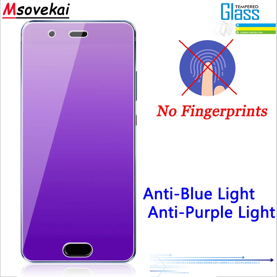 Закаленное стекло для huawei P Smart Plus Nova 3i 2S 2i 7A 7 8X 7C Y7 Prime 2018 анти-синий фиолетовый