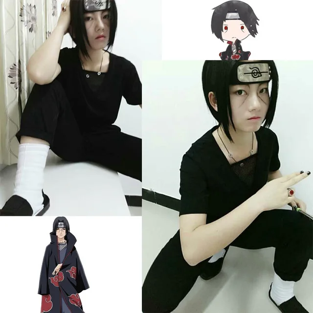 Tee Cosplay Costume Anime Black T-shirt 