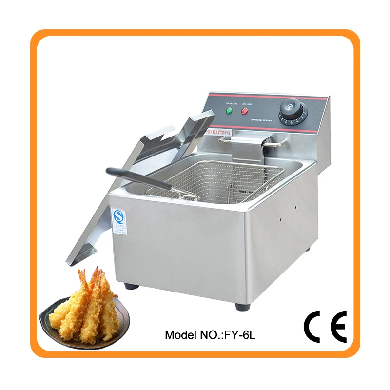 

Free shipping CE Approved New Type Industrial Stainless Steel Single Tank Commercial Electric Deep Fryer