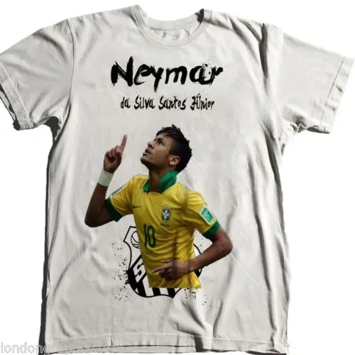 Neymar T-shirt, brazil , brasilia, football, soccer, sports, santos rio  Cool Casual pride t shirt men Unisex Fashion tshirt