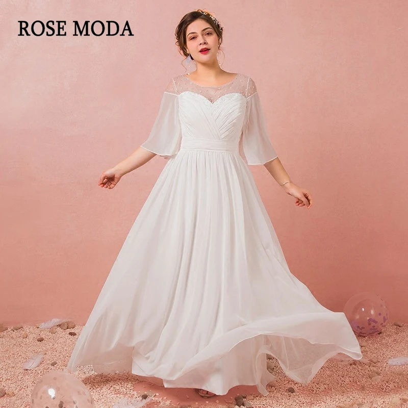 Rose Moda Boho Plus Size Wedding Dress ...