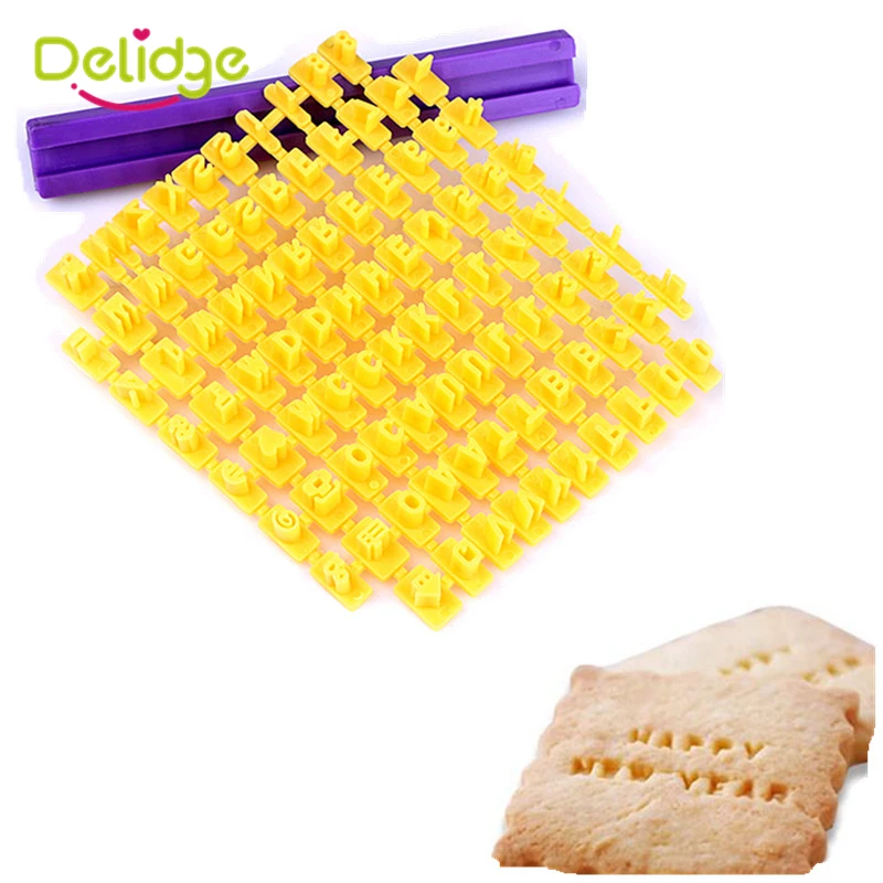 

Delidge 1 set 26 English Letter Cookie Molds Pianting Symbol Stamp Biscuit Cookie Cutters Embosser Cake Fondant DIY Molds