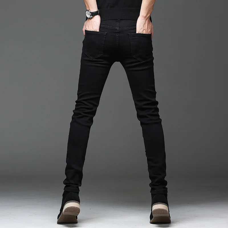 Batmo 2021 new arrival high quality casual slim elastic black jeans men ,men's pencil pants ,skinny jeans men 2108 slim fit jeans