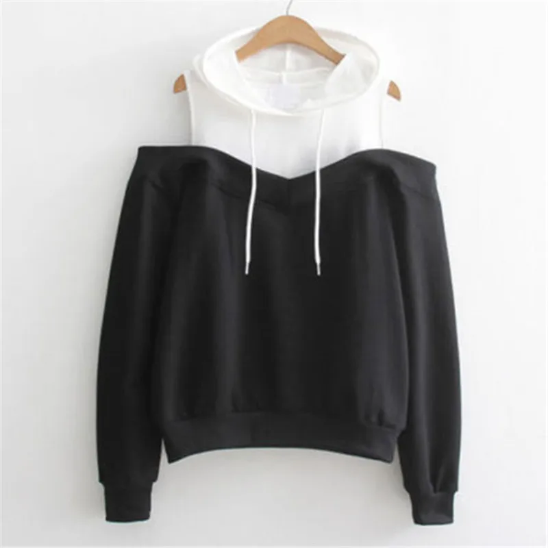 

Women 2017 Casual Long Sleeve Sweatshirt Feminina Patchwork Hoodie Sweatshirt Jumper Pullover Tops