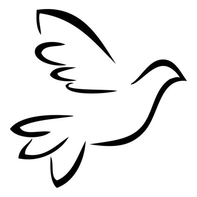 Голубь силуэт рисунок