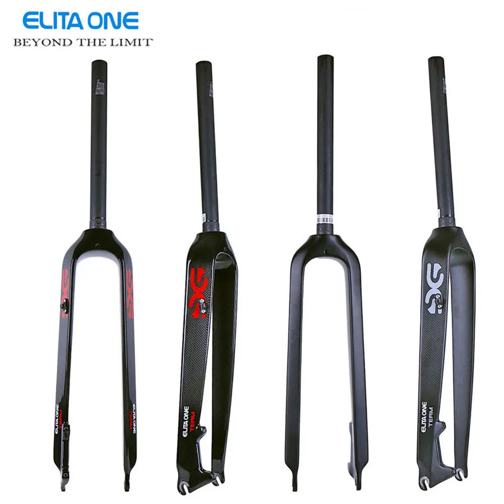 

ELITA ONE Mountain Bikes forks carbon fibre fork 26ER 29ER MTB Fork Hard Disc Brake parts light 500g