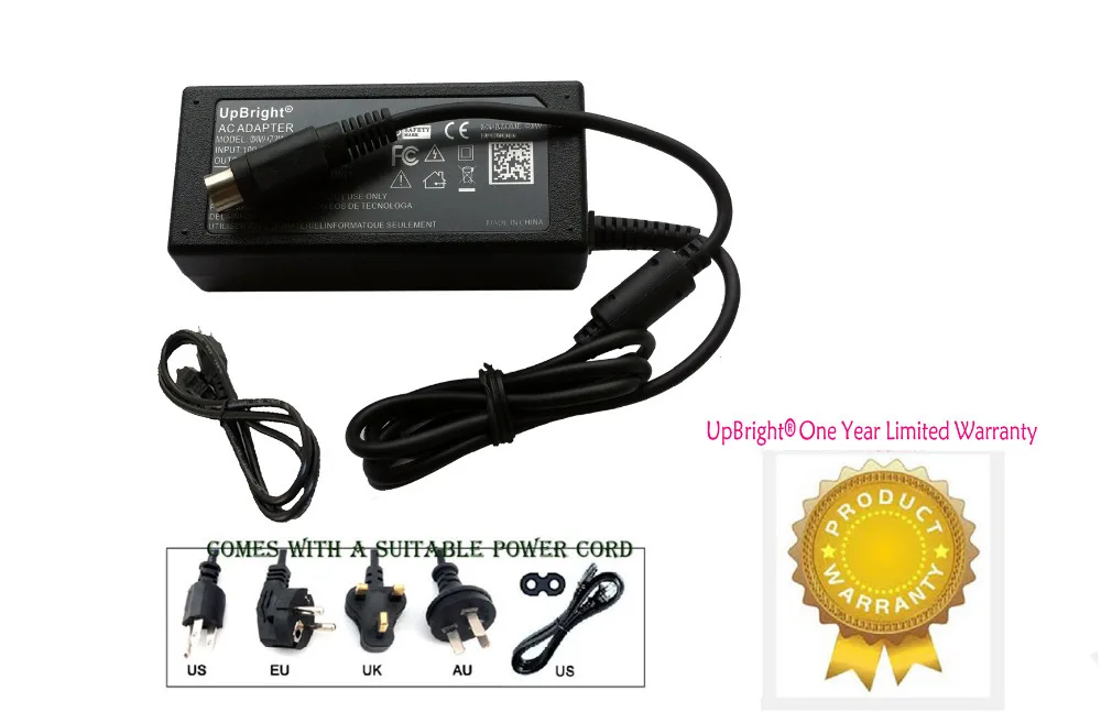 UpBright Новый 4-контактный разъем DIN 12 В AC / DC адаптер для LS LISHIN 0219B1280 LSE0219B1280 ЖК-монитор