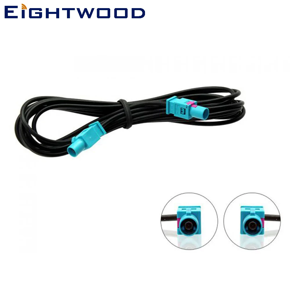 

Eightwood Car DAB Satellite Radio GPS Antenna Extension Cable Fakra Z Male to Male Plug Pigtail Cable RG174 9.8ft 3M for Audi