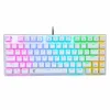 Petit clavier mécanique de jeu Z88, rétro-éclairage RGB LED, étanche, 81 touches, Anti-fantôme, interrupteurs bleus, blanc, à monter soi-même ► Photo 1/6
