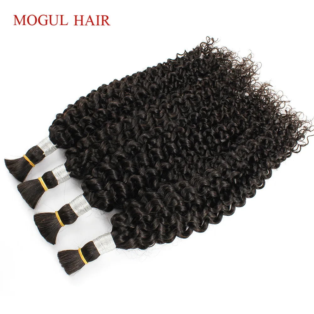 Mogul Hair Jerry Curly Hair Bulk Natural Color Indian Remy Human Hair Extensions 4 Bundles Dark Brown Braid in Hair Bulk Mogul Hair Jerry Curly Hair Bulk Natural Color Indian Remy Human Hair Extensions 4 Bundles Dark Brown Braid in Hair Bulk