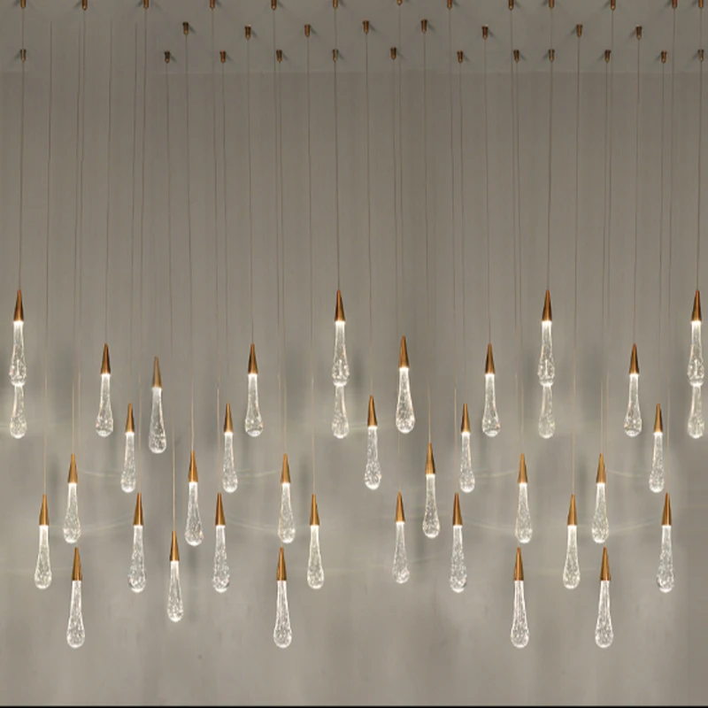 ZYY Gold Water drop Bubble Crystal Creative Pendant Light European