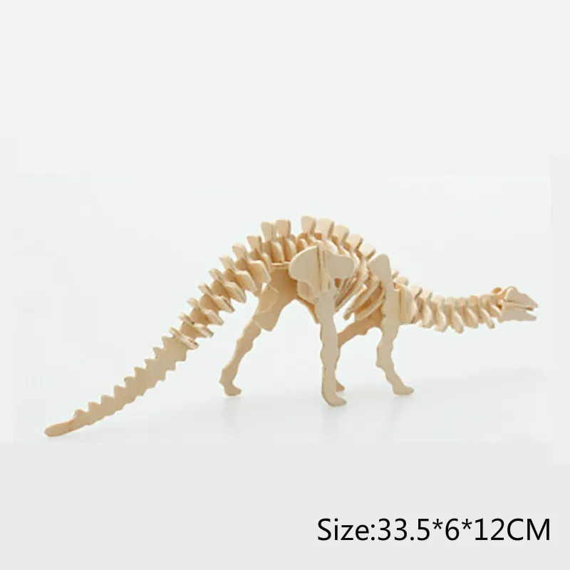 3D Simulation Dinosaur Puzzle Toys DIY Funny Skeleton Model Wooden Educational Intelligent Interactive Toy for Children Gifts 9