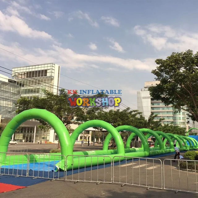 Extra long inflatable water slide Community Garden City Square Water Park 6