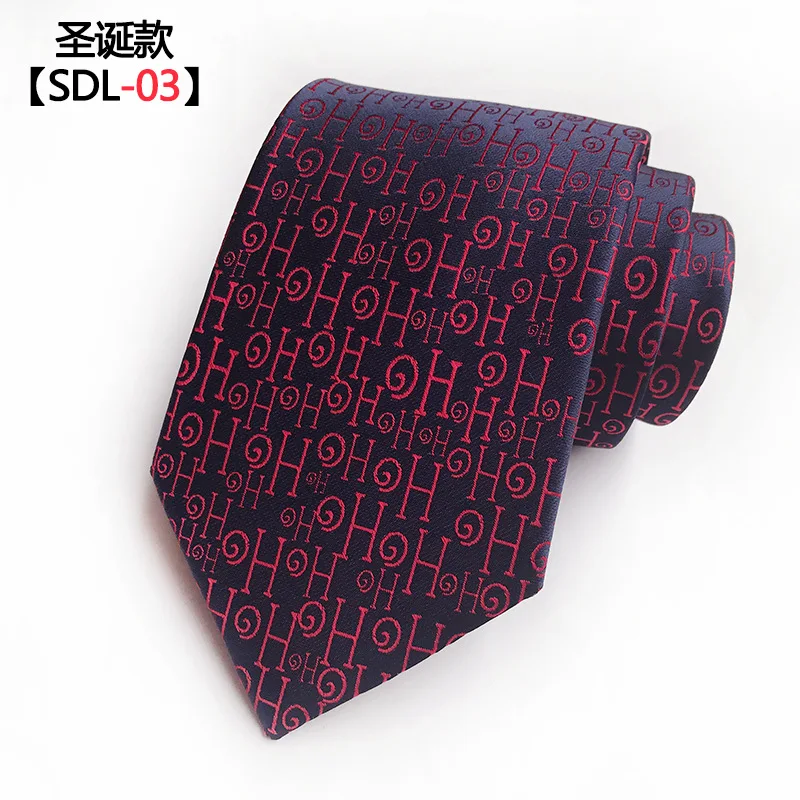 new Upscale festive Christmas tie,Silk Tie wedding groom tie - Цвет: SDL-03