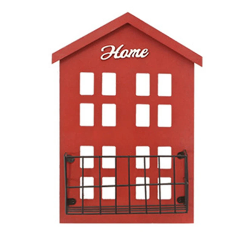 

Portable Storage Shelf Decoration Display Holder Mounted Creative House Shaped Wall Useful