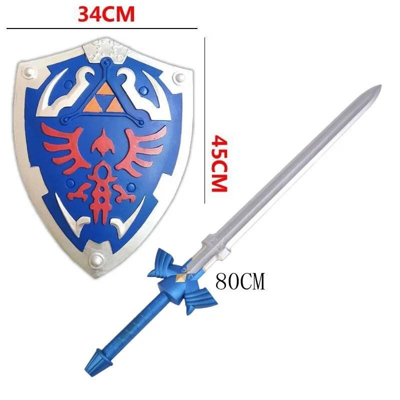 2 шт./компл. 1:1 Косплэй небу меч и щит ссылка ПУ безопасности Материал оружие мечи безопасности PU дети подарок