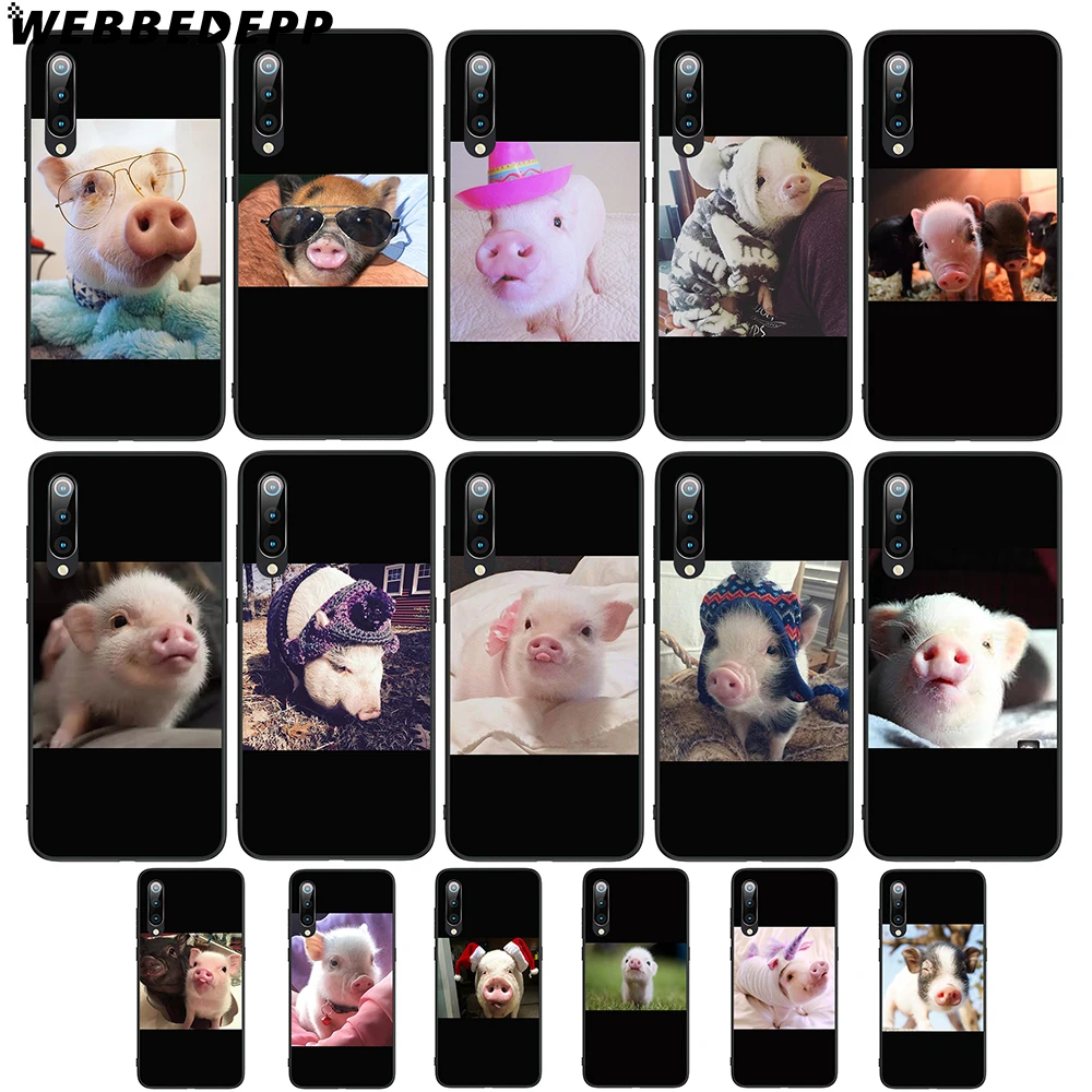

WEBBEDEPP Cute Pig Soft TPU Case Cover for Xiaomi Redmi GO Note 4 4X 5 6 pro 5A Prime 7 7 Pro