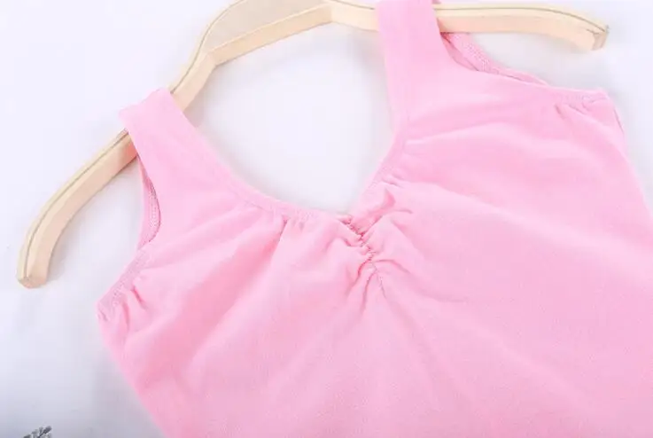 Классическое трико без рукавов для девочек, черный, белый, розовый цвета, одежда для балета, гимнастики, Рост 100-140 см