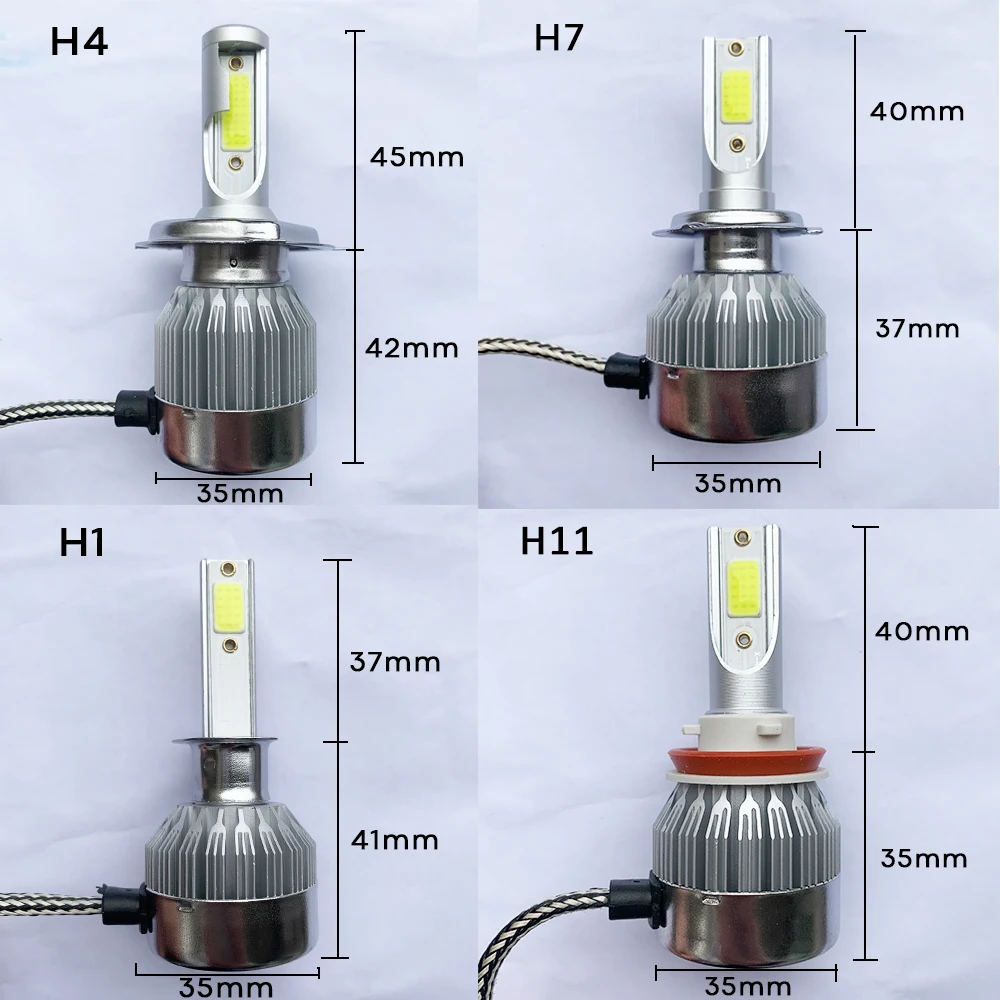 Aslent C6-MAX мини H7 H1 светодиодный H4 лампы H3 H11 H8 H9 HB3 9005 HB4 9006 9012 автомобильных фар 72 Вт 8000lm 6000K для объектива Авто Лампа DC12V 24V