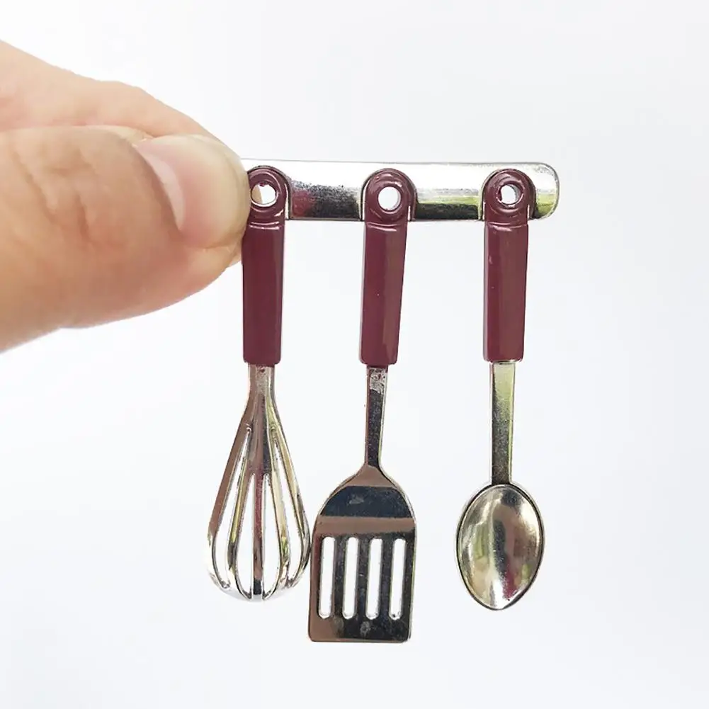 

Miniature 1:6 Kitchen Eggbeater Spatula Spoon Play House Kids Toys Dollhouse Decor Toys For Children